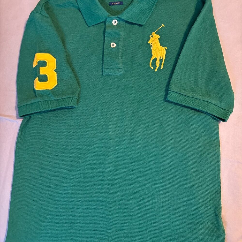 Polo Ralph Lauren Green Boys M (10-12) Classic Fit Short Sleeve Shirt